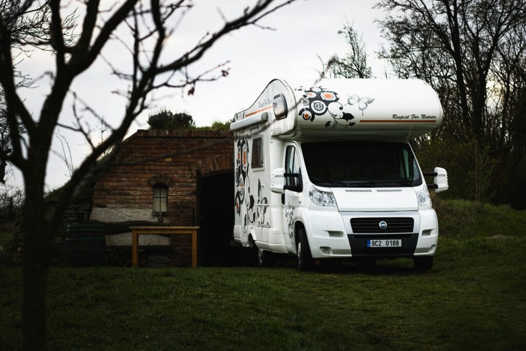 Camper op locatie voor camperverzekering